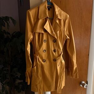 BCX Yellow Gold Double-Breasted Trench Coat